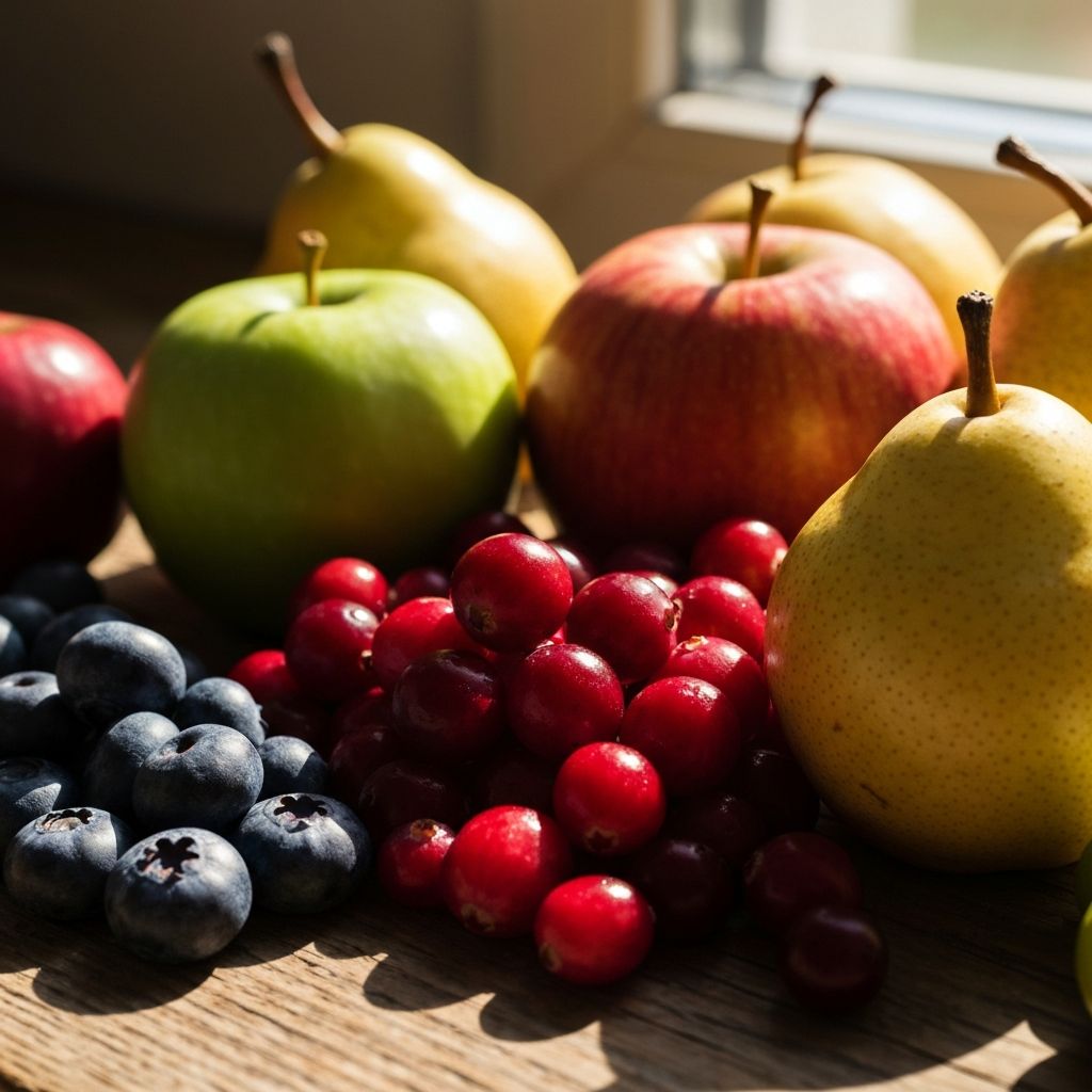 Fresh berries and fruits composition